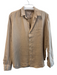 Frank & Eileen Size Large Tan Linen Button Down Long Sleeve Collared Top Tan / Large