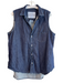 Frank & Eileen Size Large Dark denim Cotton Sleeveless Button Down Top Dark denim / Large
