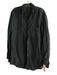 CP Shades Size Large Black Linen Long Sleeve Button Down Collared Top Black / Large