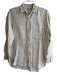 Faherty Size XS Tan & White Linen Long Sleeve Collared buttondown Top Tan & White / XS