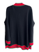 Tuckernuck Size XL Black, Red & Green Wool V Neck Front Button Closure Cardigan Black, Red & Green / XL