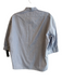 E.M Reitz Size Large Blue & White Cotton Striped 3/4 Sleeve Collared Top Blue & White / Large
