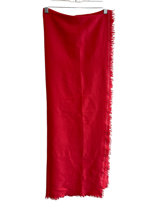 Alice Walk Orange Cashmere Reversable Fringe scarf Orange / Large