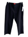 Krazy Larry Size 10 Black Nylon Blend Flat Front Stretch Waist Cropped Pants Black / 10