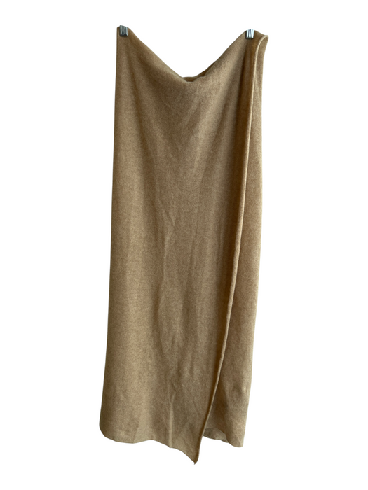 Oats Cashmere Tan Cashmere Rolled Edge Rectangle scarf Tan / Large