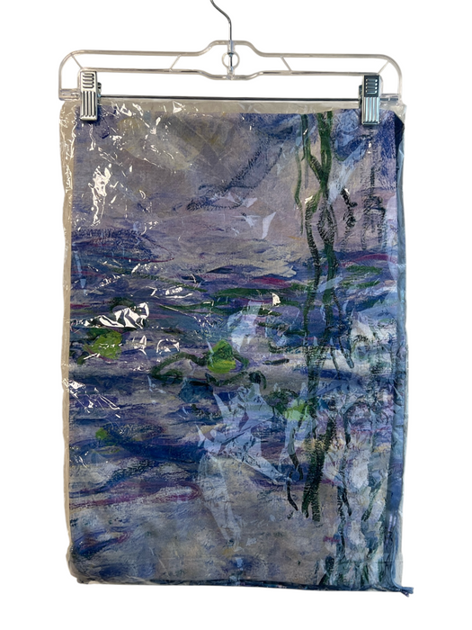 Claude Monet Blue & Multi Fringe scarf Blue & Multi / Large