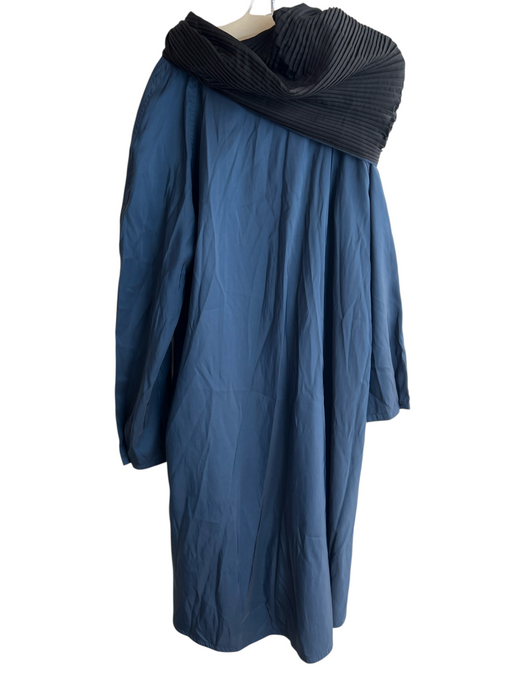 Mycra Pac Size M/L Navy & Black Nylon & Polyester Reversable Button Midi Coat Navy & Black / M/L