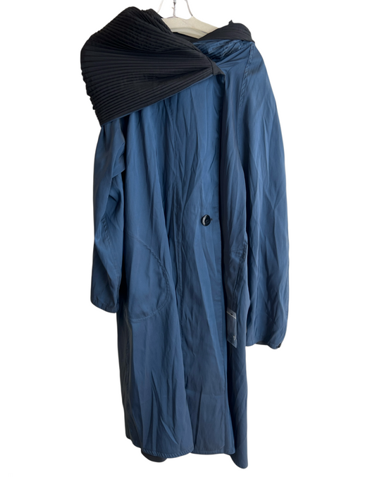 Mycra Pac Size M/L Navy & Black Nylon & Polyester Reversable Button Midi Coat Navy & Black / M/L