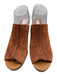 SeeByChloe Shoe Size 40 Brown Leather Suede Open Toe Block Heel Platform Heels Brown / 40