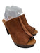 SeeByChloe Shoe Size 40 Brown Leather Suede Open Toe Block Heel Platform Heels Brown / 40