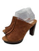 SeeByChloe Shoe Size 40 Brown Leather Suede Open Toe Block Heel Platform Heels Brown / 40