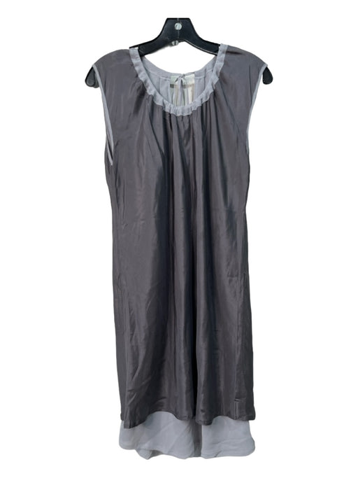 Brochu Walker Size Small Gray Silk Sheer Keyhole Back Lined Dress Gray / Small