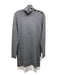 Veronica Beard Size S Light Gray & White Wool Faux Undershirt Turtleneck Dress Light Gray & White / S