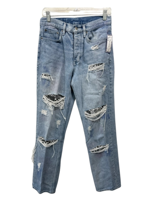 Ksubi Size 28 Light Wash Cotton Blend Distressed Slim Jean Men's Pants Light Wash / 28