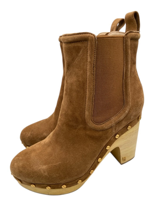 Veronica Beard Shoe Size 9M Brown Suede Block Heel Ankle Studded Boots Brown / 9M