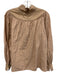 Hunter Bell Size S Taupe 100% Cotton Embellished Mock Neck Puff Long Sleeve Top Taupe / S