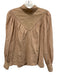 Hunter Bell Size S Taupe 100% Cotton Embellished Mock Neck Puff Long Sleeve Top Taupe / S