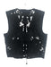 Sea New York Size S Black 100% Cotton Floral Lace Tie & Tassel Detail Vest Black / S