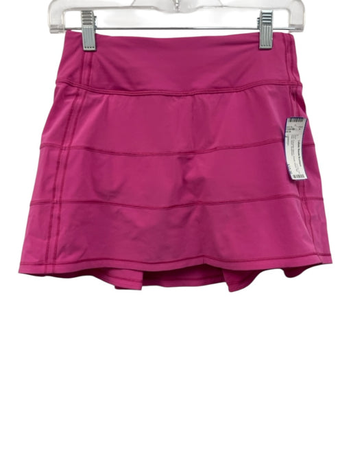 Lululemon Size 2 Pink Polyester Blend Elastic Waist Mid Rise Skort Skirt Pink / 2