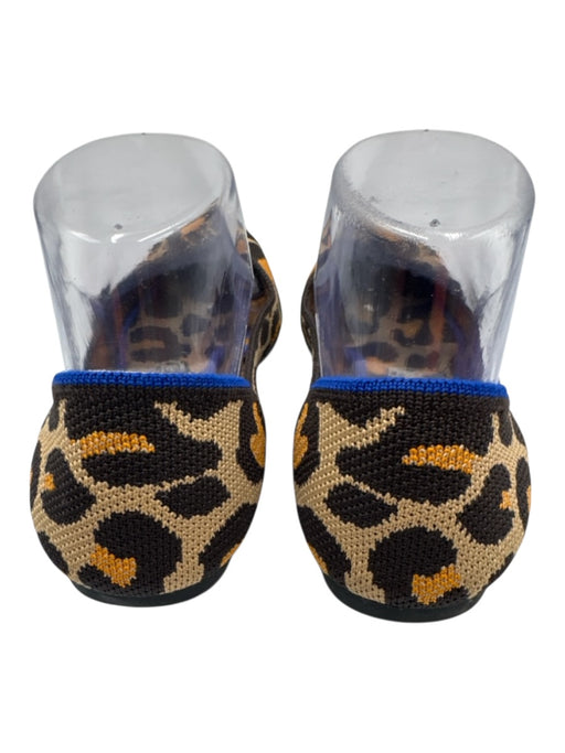 Rothy's Shoe Size 8.5 Beige, Orange & Black Woven Leapord print Flats Beige, Orange & Black / 8.5