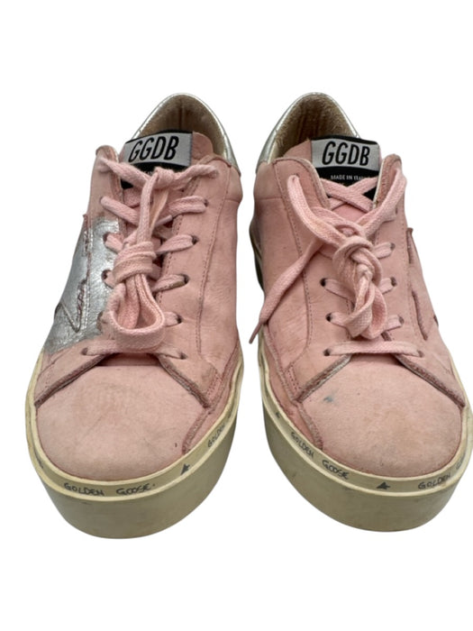 Golden Goose Shoe Size 37 Pink & White Leather Lace Up Low Top Sneakers Pink & White / 37