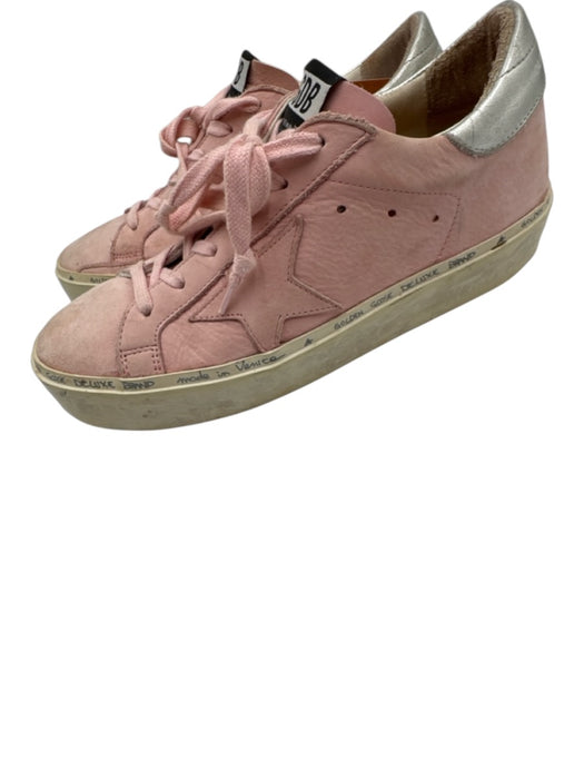Golden Goose Shoe Size 37 Pink & White Leather Lace Up Low Top Sneakers Pink & White / 37