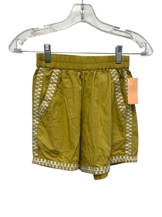 Julia Amory Size XS Yellow & White Cotton Elastic Waist Split Neck Short Set Yellow & White / XS