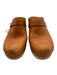 Hasbeens Shoe Size 36 Brown Leather Upper Round Toe Wood Heel Clogs Brown / 36