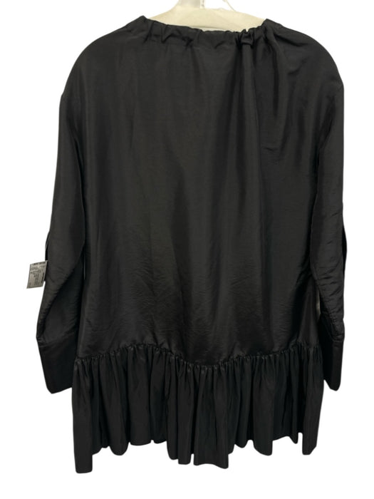 Simkhai Size XS Black Polyester & Nylon Long Sleeve Split V neckline Mini Dress Black / XS