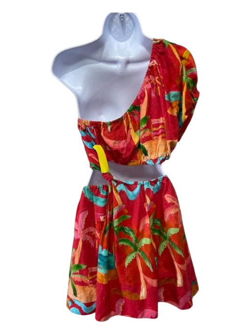 Ulla Johnson Size 4 Multicolor Cotton Striped Tiered Tassel Tie Detail Dress Multicolor / 4