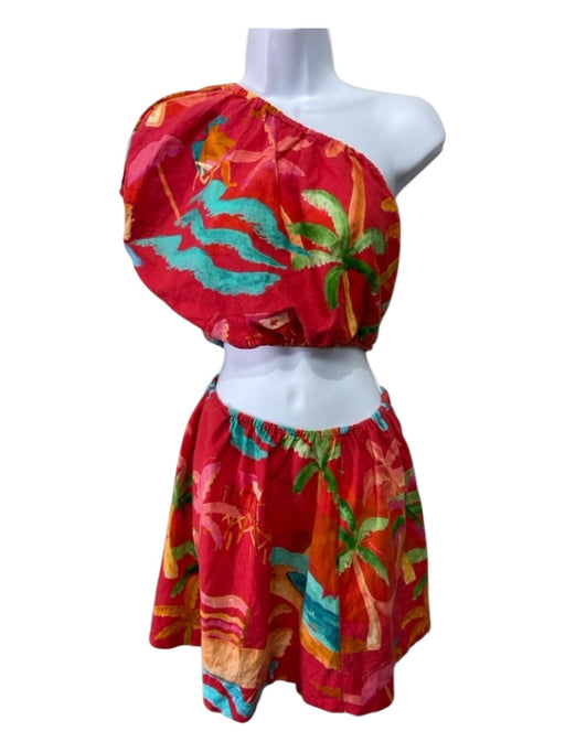 Ulla Johnson Size 4 Multicolor Cotton Striped Tiered Tassel Tie Detail Dress Multicolor / 4