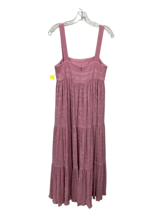 Hunter Bell Size S Light Pink Rayon & Nylon Tiered smocked Sleeveless Dress Light Pink / S