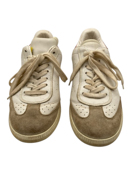 Isabel Marant Shoe Size 37 White & Red Leather Low Top Suede Sneakers White & Red / 37