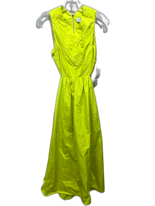 Hunter Bell Size 0 Lime Green Polyester Sleeveless Cut Out Back Zip Sides Dress Lime Green / 0