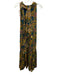 Cleobella Size XS green, yellow, and purple Viscose Floral Abstract Maxi Dress green, yellow, and purple / XS