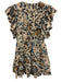 Ulla Johnson Size 2 cream, orange, blue, and black 100% Cotton Ruffle Mini Dress cream, orange, blue, and black / 2