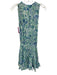 Poupette St. Barth Size XS Blue & Green Viscose Abstract Sleeveless Dress Blue & Green / XS