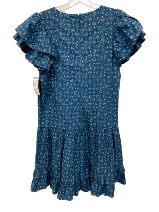 Hunter Bell Size XS Blue Floral Ruffle sleeve Short Dress Blue / XS