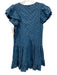 Hunter Bell Size XS Blue Floral Ruffle sleeve Short Dress Blue / XS
