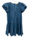 Hunter Bell Size XS Blue Floral Ruffle sleeve Short Dress Blue / XS