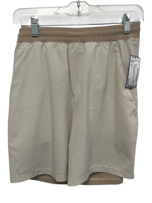 Lululemon Size S Tan & Beige Synthetic Solid Athletic Men's Shorts Tan & Beige / S
