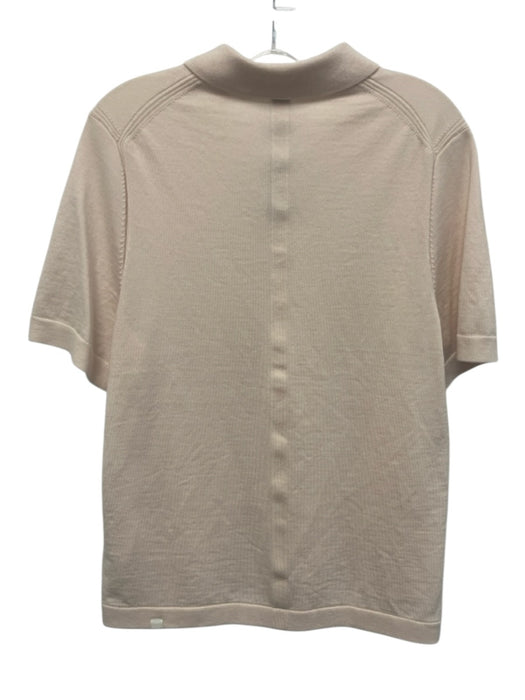 Lululemon Size M Beige Synthetic Knit Polo Men's Short Sleeve Beige / M