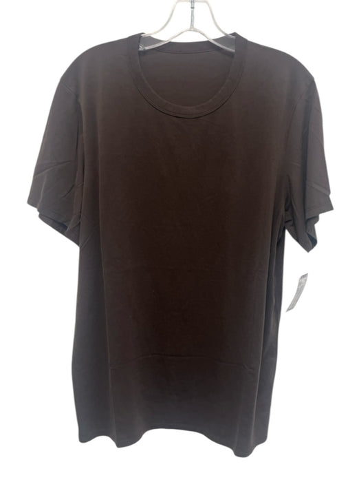Lululemon Size Est M Brown Synthetic Solid Athletic T Shirt Men's Short Sleeve Brown / Est M