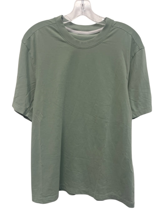 Lululemon Size Est M Seafoam Green Synthetic Solid Athletic T Shirt Short Sleeve Seafoam Green / Est M