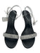 Schutz Shoe Size 7 Black & Clear leather sole open toe Rhinestone Pumps Black & Clear / 7