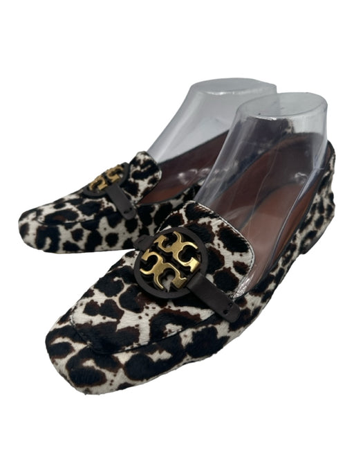 Tory Burch Shoe Size 7 Brown & Cream Leather Pony Hair Leopard Print Shoes Brown & Cream / 7