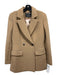 J. Crew Size 4 Tan Wool & Polyamide Blend Double Breast Evening Blazer Jacket Tan / 4