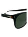 Persol Black Acetate Silver Hardware Wayfarer Sunglasses Black