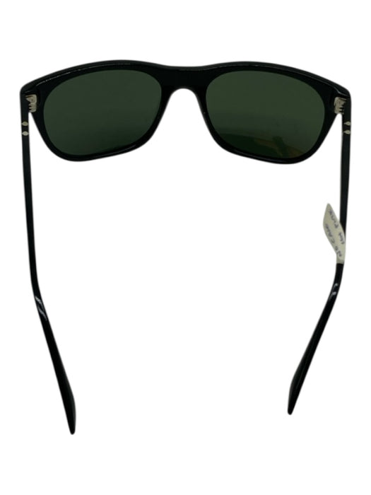 Persol Black Acetate Silver Hardware Wayfarer Sunglasses Black