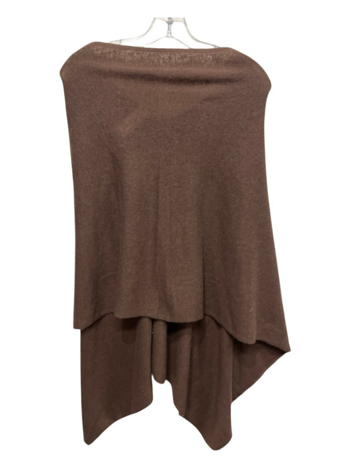J Crew Size One Size Brown Wool Blend Solid Poncho Top Brown / One Size